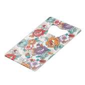 Abstract Elegance floreel patroon 5 Creditkaart Flessenopener (Voorkant Gekanteld)