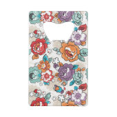 Abstract Elegance floreel patroon 5 Creditkaart Flessenopener (Achterkant)