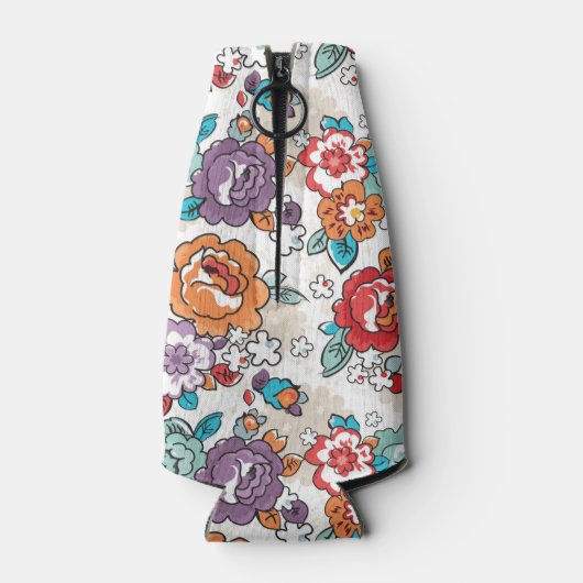 Abstract Elegance floreel patroon 5 Flesjeskoeler (Achterkant)