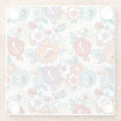 Abstract Elegance floreel patroon 5 Glazen Onderzetter (Achterkant)