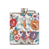 Abstract Elegance floreel patroon 5 Heupfles (Achterkant)