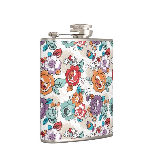 Abstract Elegance floreel patroon 5 Heupfles (Rechts)