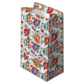 Abstract Elegance floreel patroon 5 Klein Cadeauzakje (Voorkant Gekanteld)