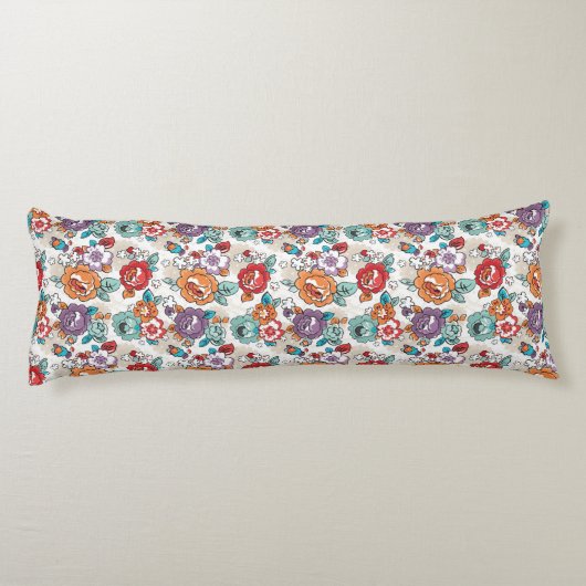 Abstract Elegance floreel patroon 5 Lichaamskussen (Achterkant)