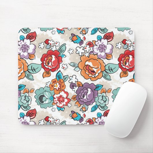 Abstract Elegance floreel patroon 5 Muismat (Met muis)