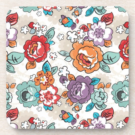 Abstract Elegance floreel patroon 5 Onderzetter (Voorkant)