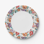 Abstract Elegance floreel patroon 5 Papieren Bordje (Voorkant)