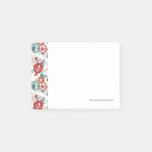 Abstract Elegance floreel patroon 5 Post-it® Notes (Voorkant)