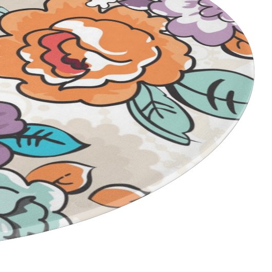 Abstract Elegance floreel patroon 5 Snijplank (Hoek)