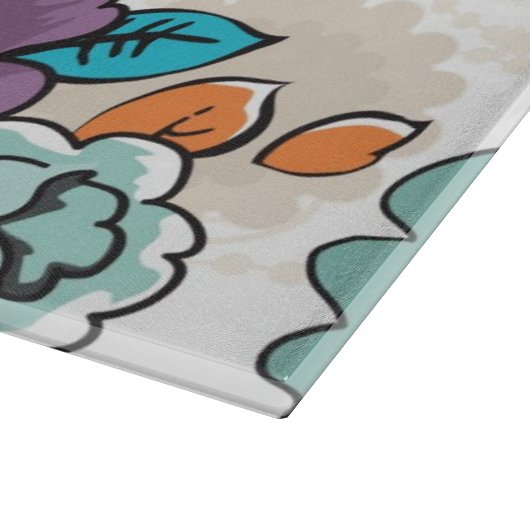 Abstract Elegance floreel patroon 5 Snijplank (Hoek)