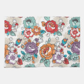 Abstract Elegance floreel patroon 5 Theedoek (Horizontaal)