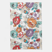 Abstract Elegance floreel patroon 5 Theedoek (Verticaal)