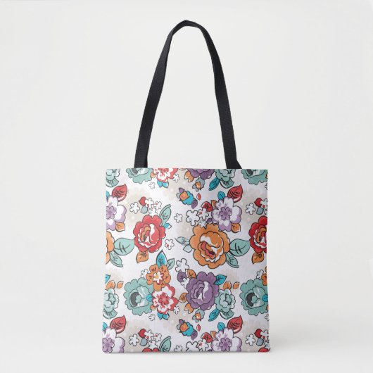 Abstract Elegance floreel patroon 5 Tote Bag (Voorkant)