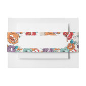 Abstract Elegance floreel patroon 5 Uitnodigingen Wikkel (Voorkant Voorbeeld)