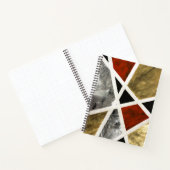 Abstract Elegance Notitieboek - Zwart, Rood, Goude (Binnen)