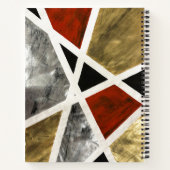 Abstract Elegance Notitieboek - Zwart, Rood, Goude (Achterkant)