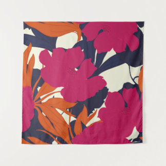 Abstract elegance pattern with floral background. wandkleed