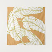 Abstract elegance pattern with floral illustration wandkleed (Voorkant (horizontaal))