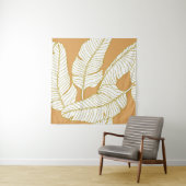 Abstract elegance pattern with floral illustration wandkleed (In situ)