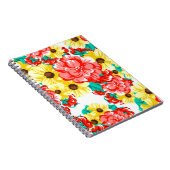 Abstract elegance seamless pattern with floral bac notitieboek (Rechterzijde)