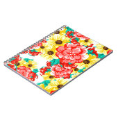 Abstract elegance seamless pattern with floral bac notitieboek (Linkerzijde)
