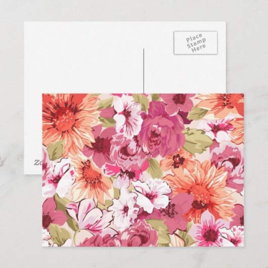 Abstract Elegant Floral design Briefkaart (Voorkant / Achterkant)