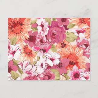 Abstract Elegant Floral design Briefkaart