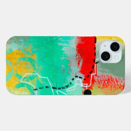 Abstract Elegant gemengd Kleurrijk schilderpatroon Case-Mate iPhone Case (Achterkant (horizontaal))
