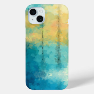Abstract Elegant gemengd Kleurrijk schilderpatroon iPhone 15 Mini Hoesje