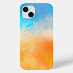 Abstract Elegant gemengd Kleurrijk schilderpatroon iPhone 15 Mini Hoesje