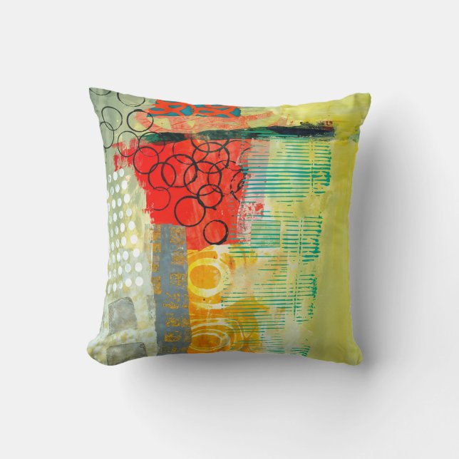 Abstract Elegant gemengd Kleurrijk schilderpatroon Kussen (Voorkant)