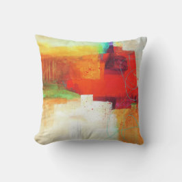 Abstract Elegant gemengd Kleurrijk schilderpatroon Kussen