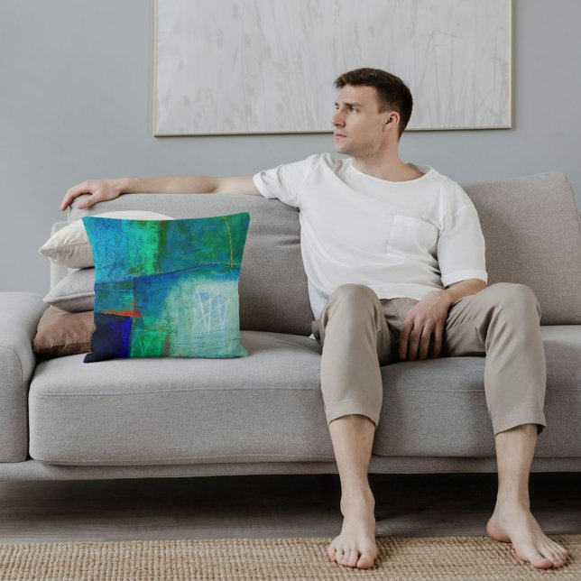 Abstract Elegant gemengd Kleurrijk schilderpatroon Kussen (Creator heeft geüpload)