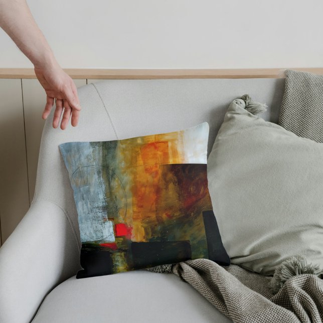 Abstract Elegant gemengd Kleurrijk schilderpatroon Kussen (Creator heeft geüpload)