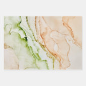 Abstract Elegant Jade Green Blush Peach Inpakpapier Vel (Voorkant 2)