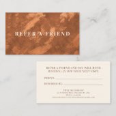 Abstract Elegant Minimalistisch Terracotta Koper Aanbevelingskaartje (Voorkant / Achterkant)