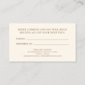 Abstract Elegant Minimalistisch Terracotta Koper Aanbevelingskaartje (Achterkant)