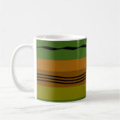 Abstract, elegant, modern geometrisch patroon koffiemok (Links)
