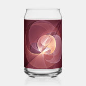 Abstract Elegant Modern Wine Red Fractal Art Blikvorm Glas (Voorkant)