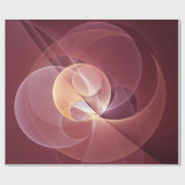 Abstract Elegant Modern Wine Red Fractal Art Cadeaupapier (Vlak)