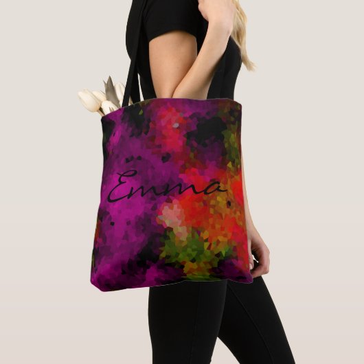 Abstract, elegant, mozaïekpatroon, mozaïekpatroon, tote bag (Dichtbij)