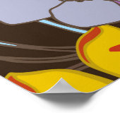 Abstract elegant patroon met bloemige achtergrond. poster (Hoek)