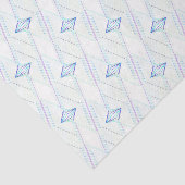 Abstract elegant patroon wit en blauw diamant tissuepapier (Detail)