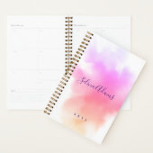 Abstract Elegant roze Gold Waterverf script Planner (Display)