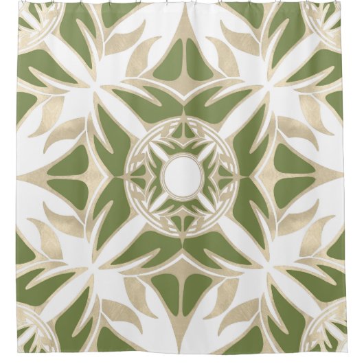 Abstract, elegant vormgegeven sierpatroon douchegordijn (Voorkant)