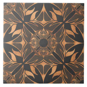 Abstract, elegant vormgegeven sierpatroon tegeltje