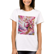 Abstract Elegant vrouw gezicht roze bladeren