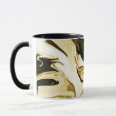 Abstract elegante retro digitale vloeibare marmer mok (Links)
