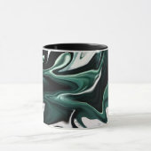 Abstract elegante vloeibare vloeistof marmer strom mok (Midden)