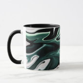 Abstract elegante vloeibare vloeistof marmer strom mok (Links)